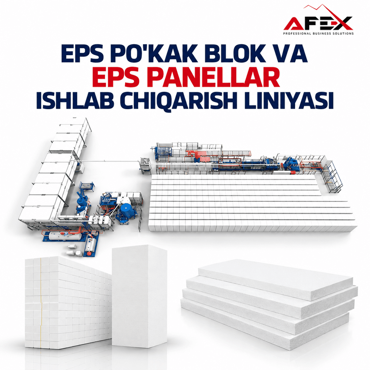 EPS көбік блоктары мен EPS панельдерін өндіру желісі