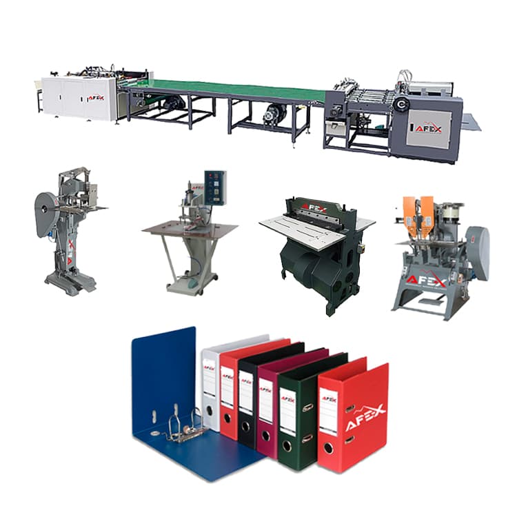 Hard cover register folder production line for documents