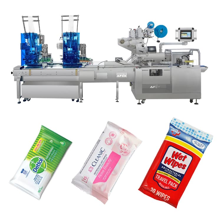 Automatic 2 Line Wet Wipes Production Line (5-30 Pieces)