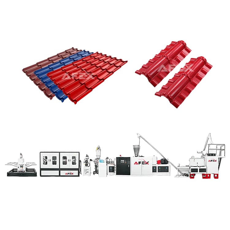 2-layer PVC plastic roofing (tile) production line.
