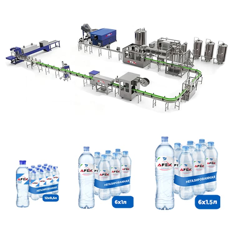 Automatic filtered still water production line 2000 units/hour