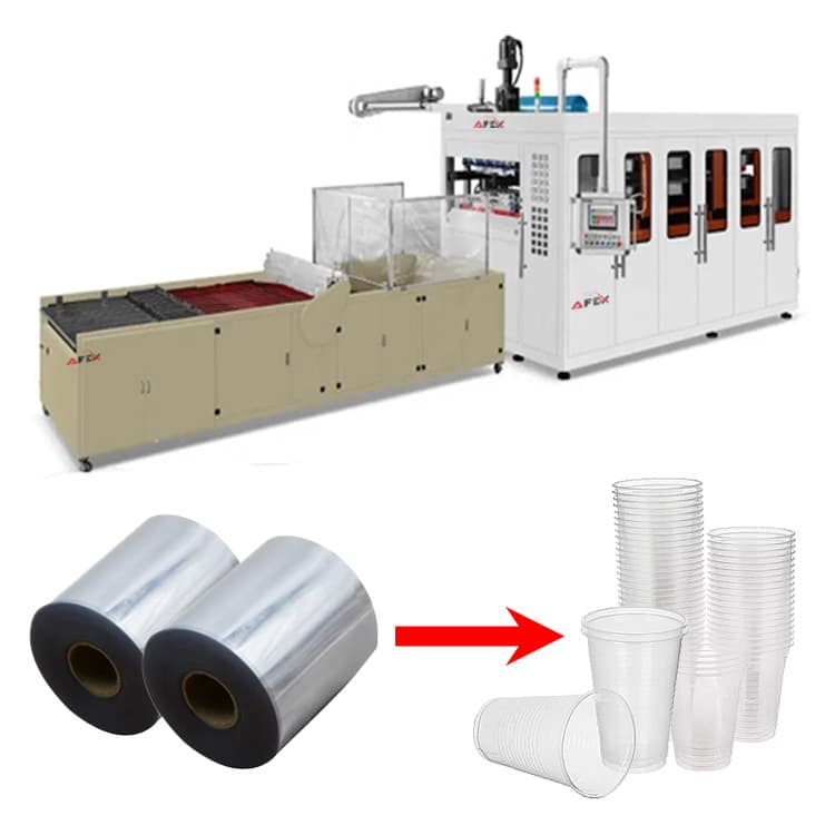 Disposable plastic cup production line