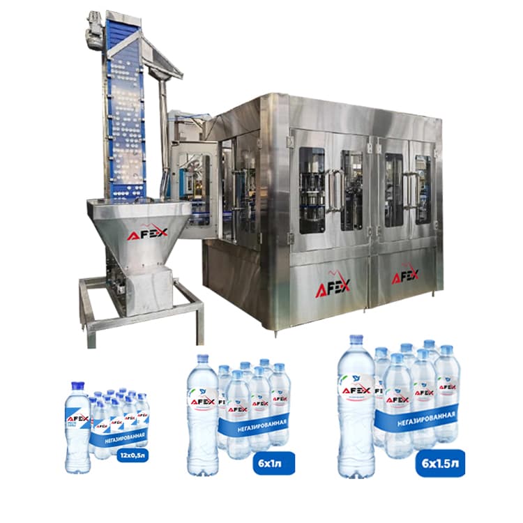Monoblock automatic water filling machine 8-8-3 and cap loading system