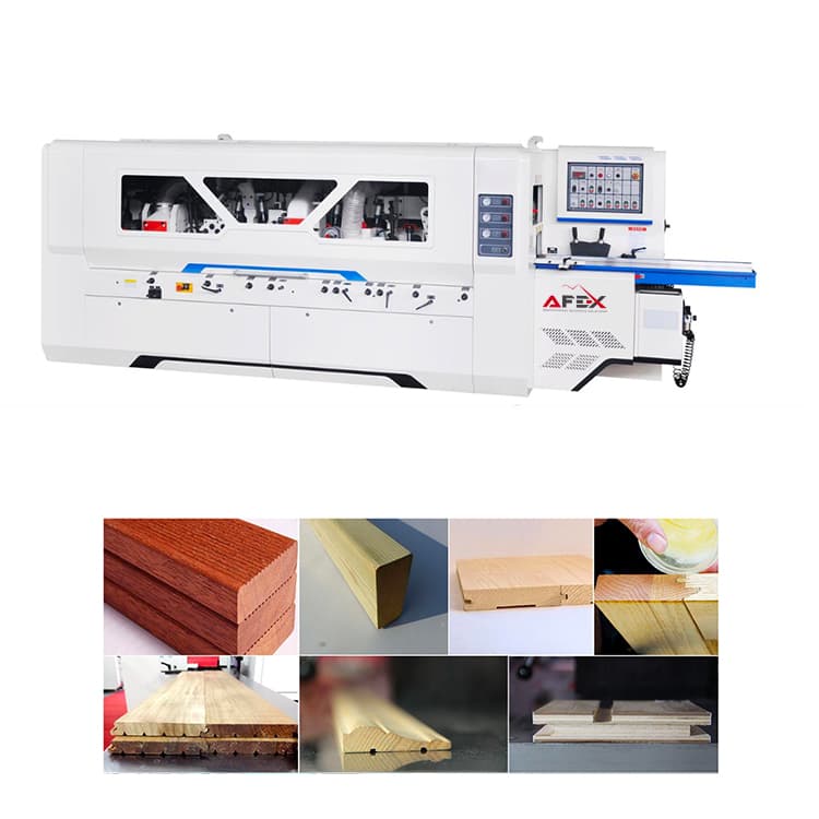 Four-sided wood planing machine