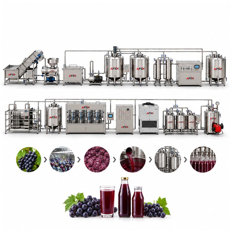Grape juice production line