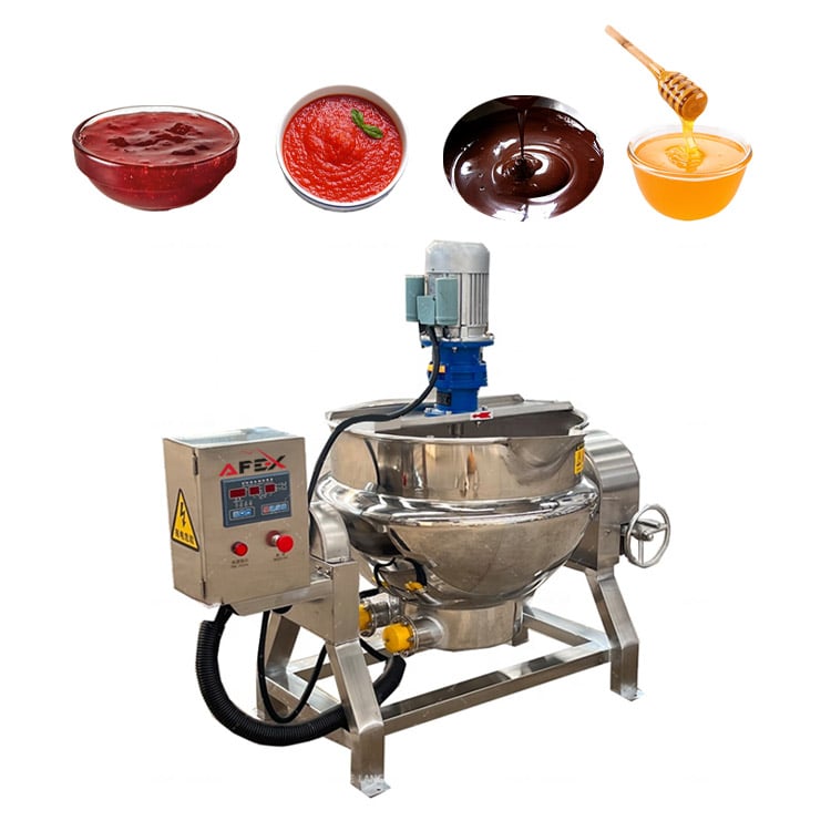 Multifunctional Electric Cooking Kettle with Mixer 50/100/200 L — Image 1 / 2