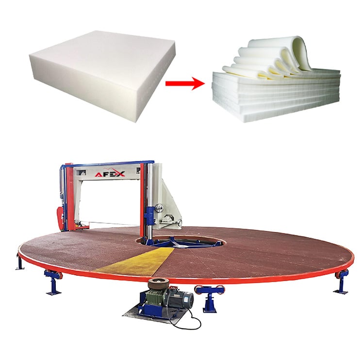 Horizontal Foam Cutting Machine with Rotary Round Table — Image 1 / 2