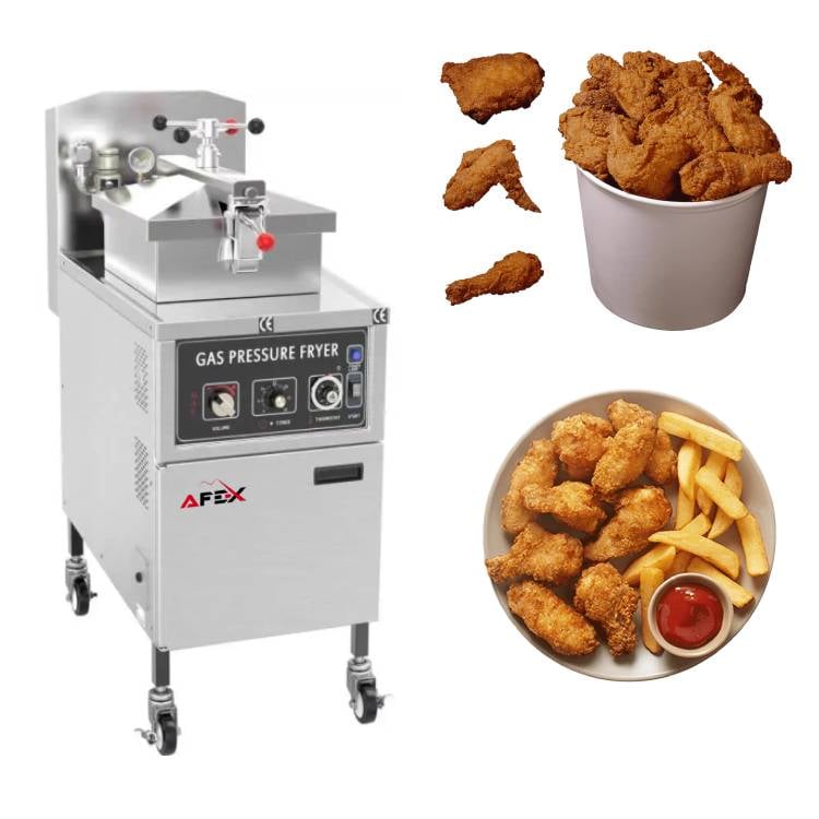KFC-Style Chicken Pressure Vacuum Fryer (Gas) AXD-25G — Image 1 / 2