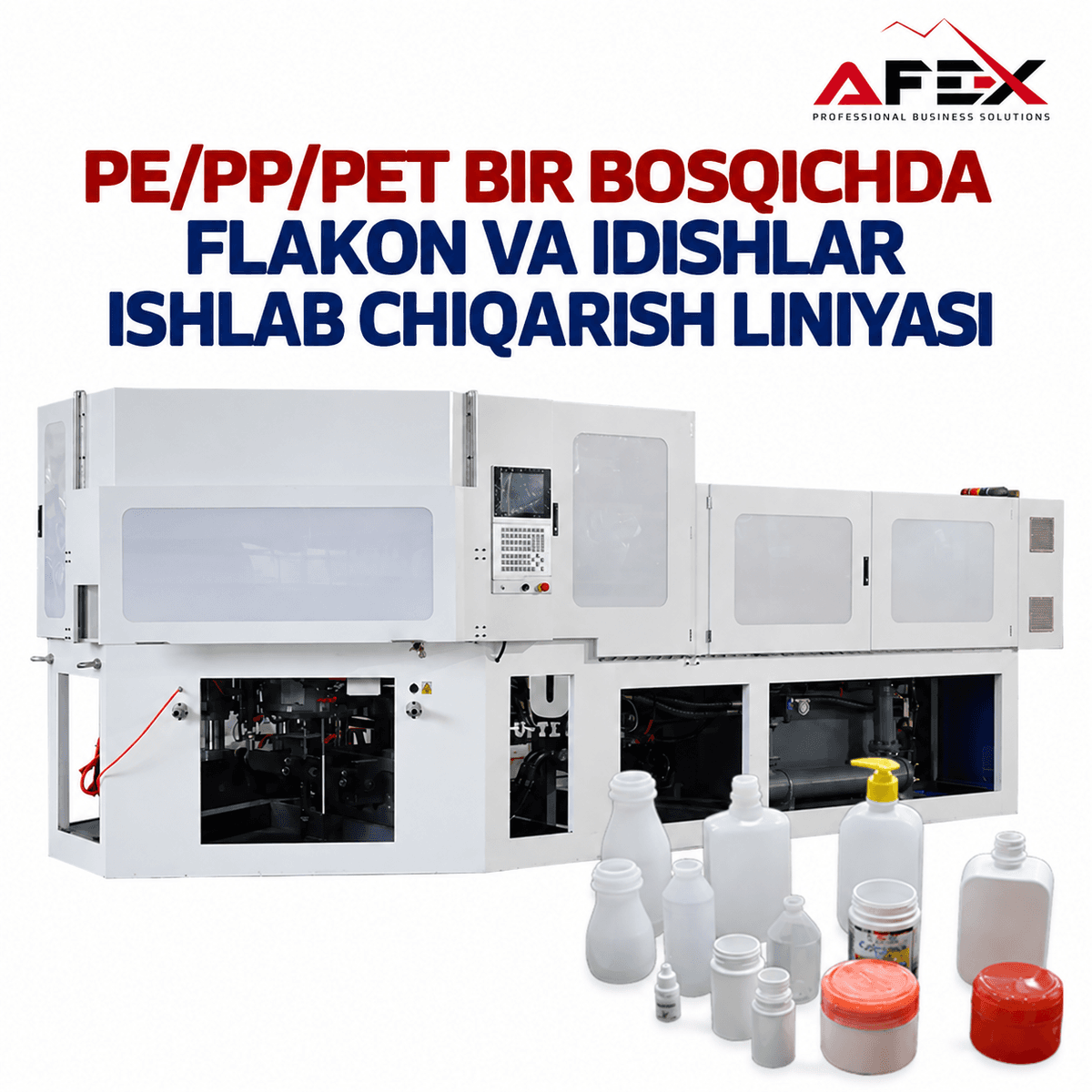 Хати истеҳсоли якмарҳилаи флаконҳо ва зарфҳо аз PE/PP/PET