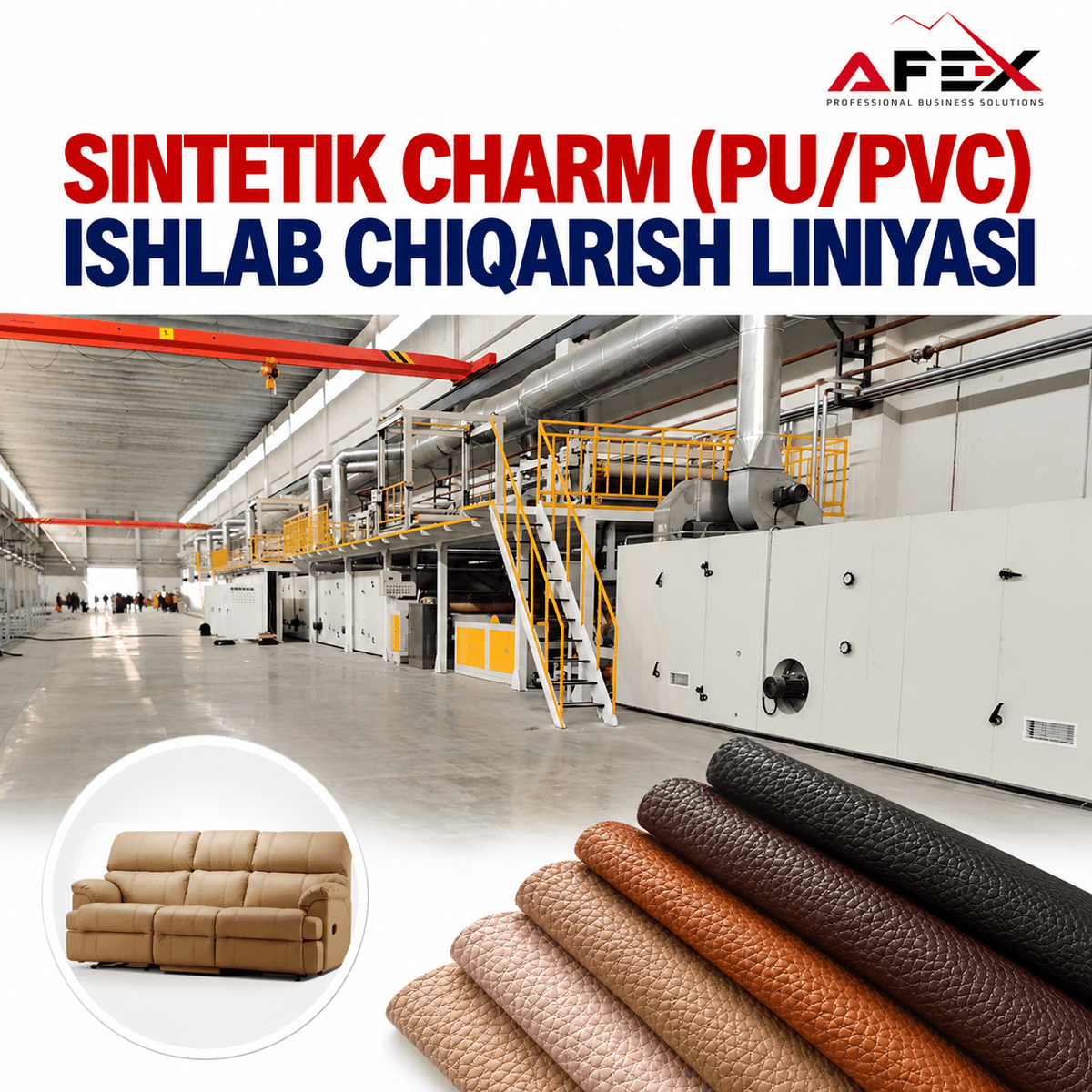 Синтетикалық былғары (PU/PVC) өндіру желісі