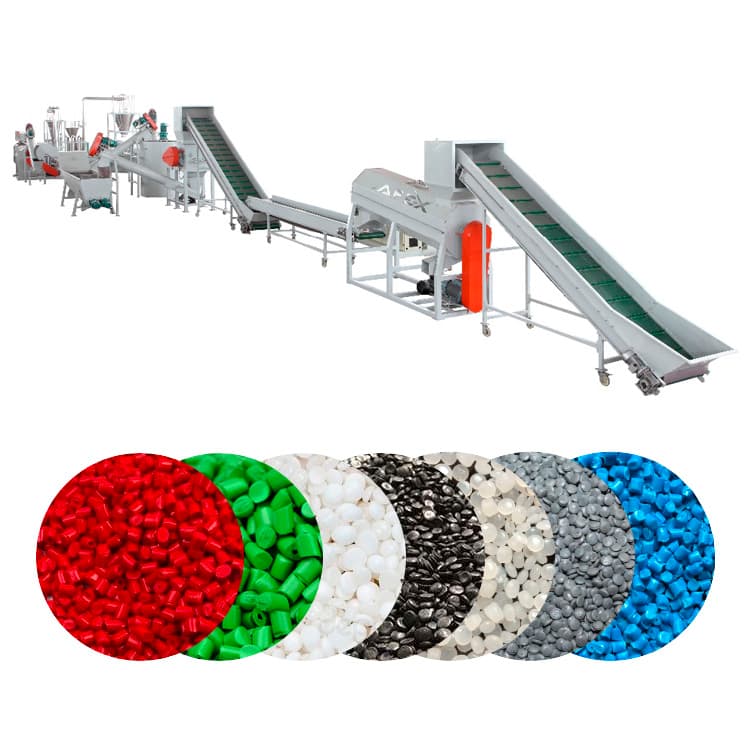 PE / PP waste processing line