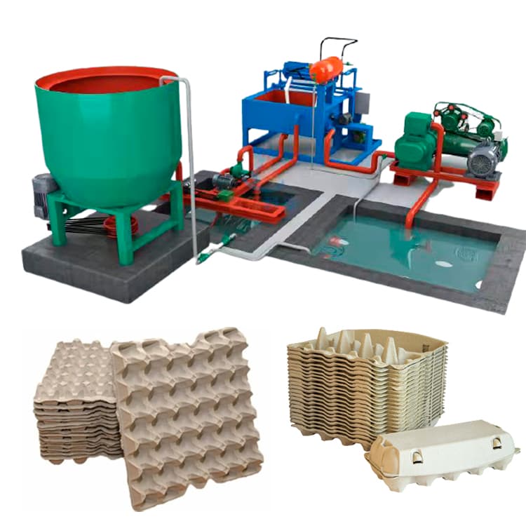 Egg flake container production line