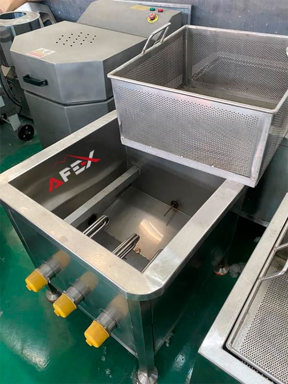 Potato processing equipment using water